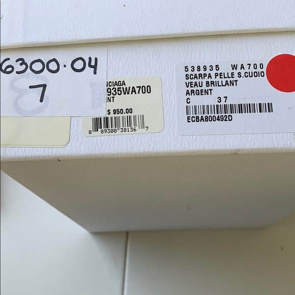 Balenciaga silver sling back heels 37 - Picture 8 of 8